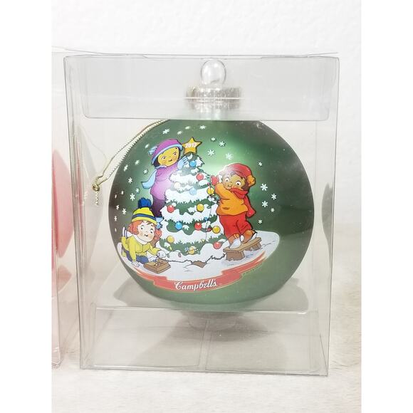 Campbell's Soup Ornament Red 2009 Mm Mm Good Green 2013 Christmas Tree NIB x2 - Picture 3 of 11